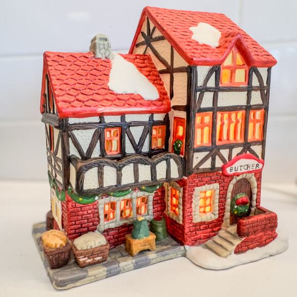 1995, Christmas Traditions, “Butcher House”, by Holiday Expressions - Picture 3 of 10